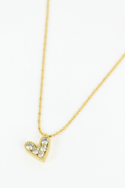 My Doris White Gemstone Heart Necklace